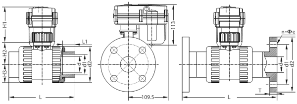 KLD160 2-way motorized plastic ball valves (1/2